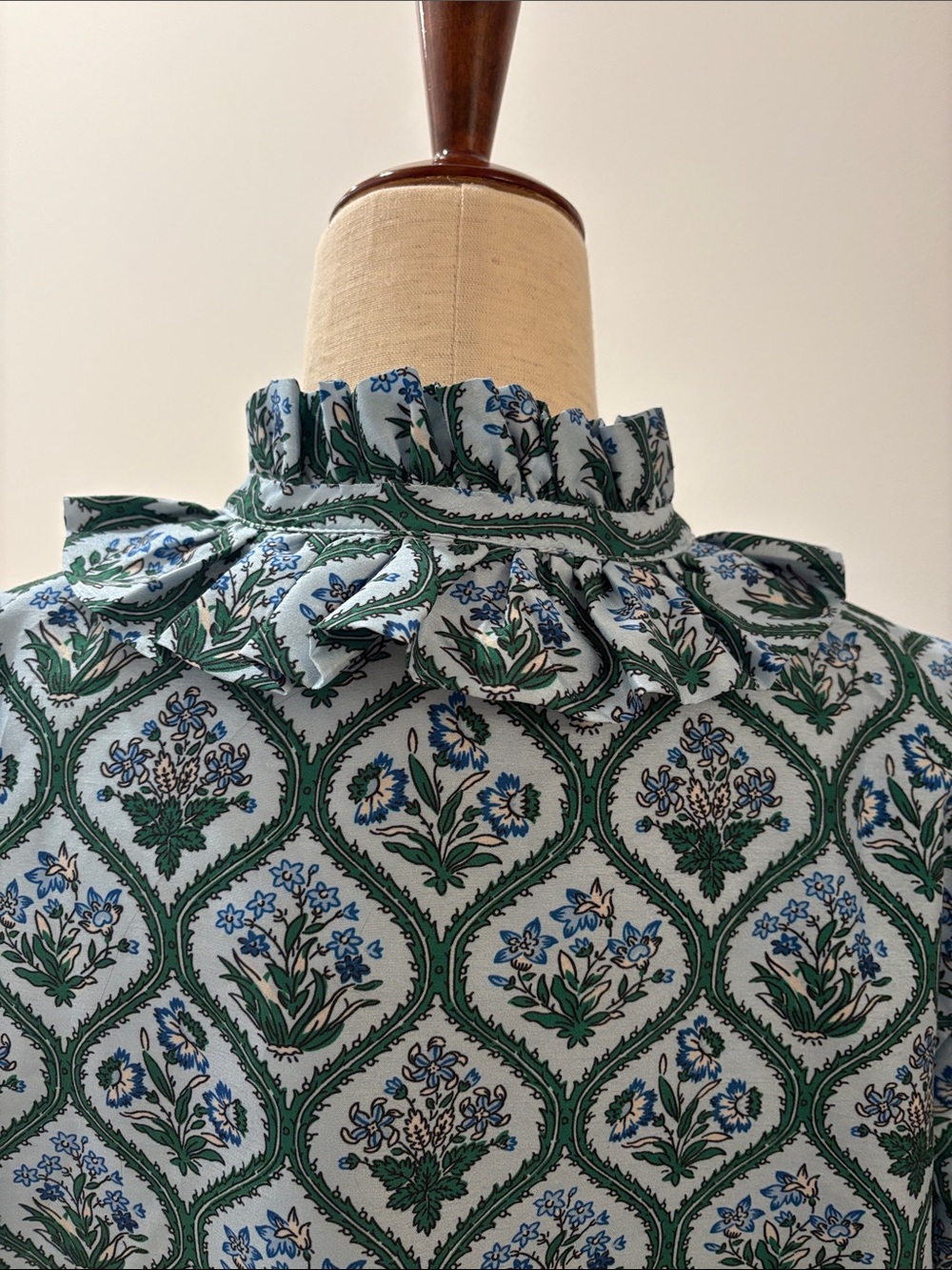 Tuckernuck Green and Blue Ruffle-Neck Tunic - Picture 7 of 11